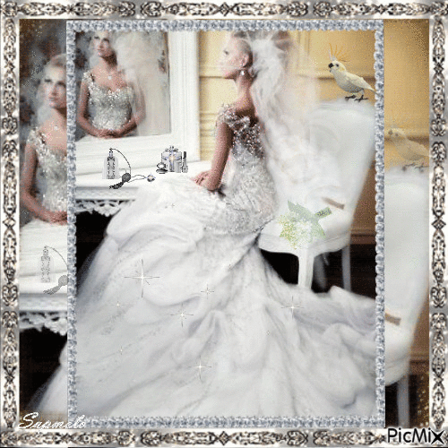 Vestido de casamento - Robe de mariée - Free animated GIF
