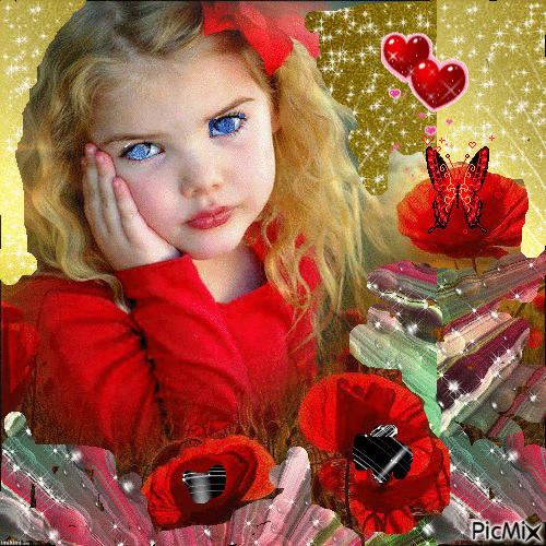 Little Girl In Red - Free animated GIF