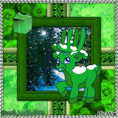 [Little Reindeer shaking snow off itself] - GIF animé gratuit