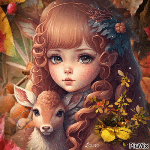 Autumn autunno doll laurachan - GIF animé gratuit