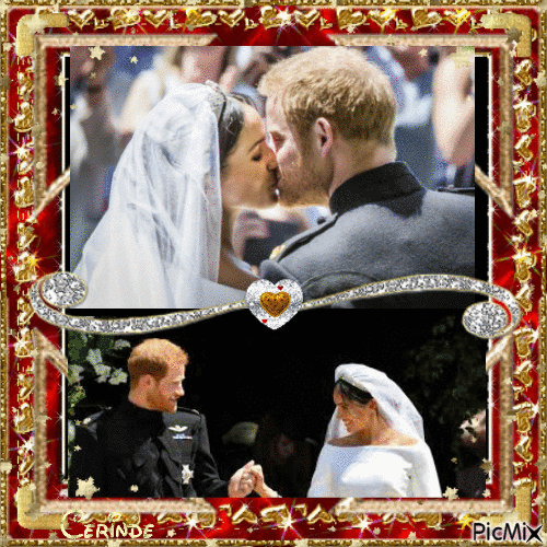 Royal wedding Harry and Meghan - Безплатен анимиран GIF