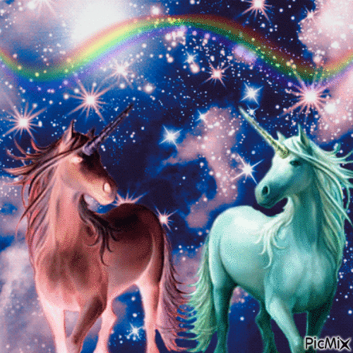 Unicorns of Opposite Worlds - Gratis geanimeerde GIF