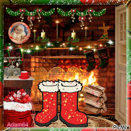 Boots Of Santa Claus K+ - GIF animé gratuit
