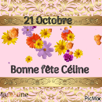 bonne fête Céline - Δωρεάν κινούμενο GIF