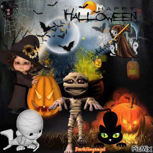 Spooky fun Halloween - GIF animé gratuit