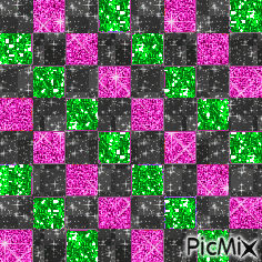 Green and pink checker - GIF animé gratuit