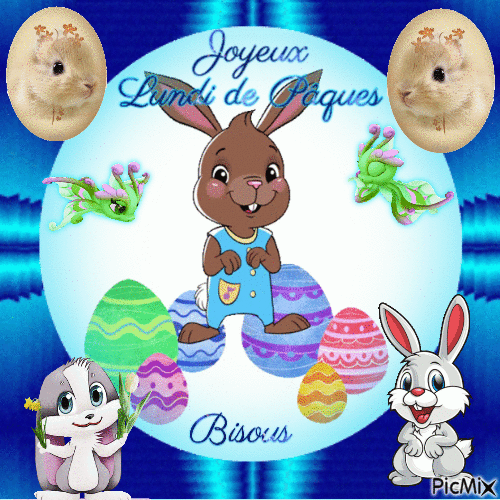 joyeux lundi de pâques - GIF animasi gratis