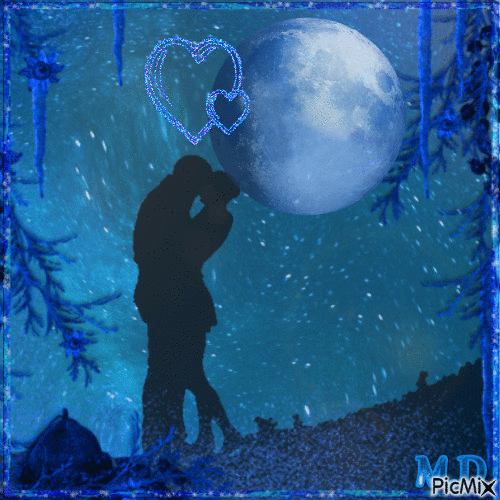Amor azul - Nemokamas animacinis gif