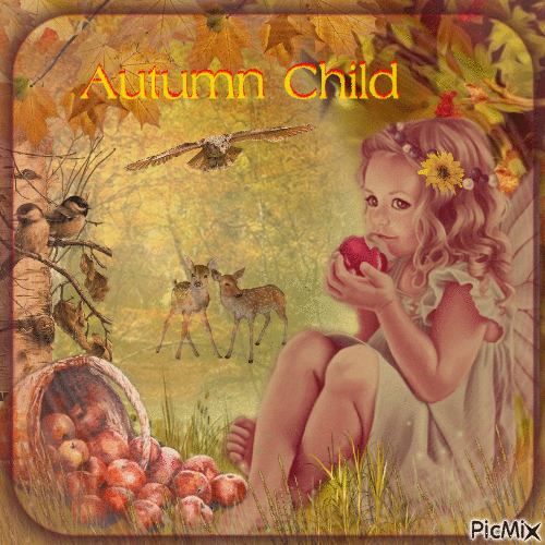 Herbstkind - GIF animé gratuit
