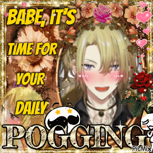 Luca Kaneshiro: Babe, it's time for your daily POGGING - Бесплатни анимирани ГИФ
