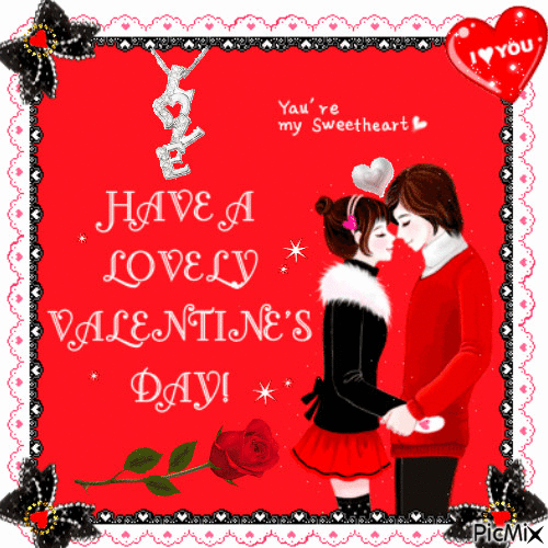 Have a lovely Valentins Day - Бесплатный анимированный гифка