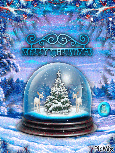 Glass Christmas Snowball - GIF animé gratuit