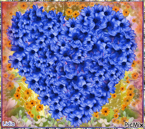 Blue heart - Bezmaksas animēts GIF