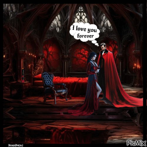 Pair vampires Middle Ages - Bezmaksas animēts GIF