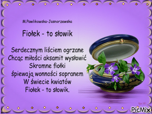 Fiołek to słowik - Бесплатный анимированный гифка