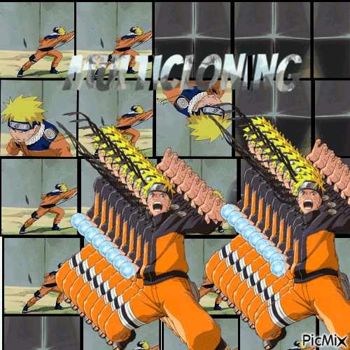 multiclonin Naruto - Gratis geanimeerde GIF