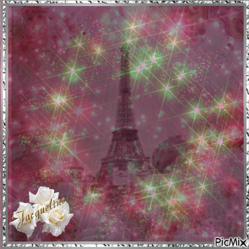 feux d'artifice a la Tour Eiffel - Δωρεάν κινούμενο GIF