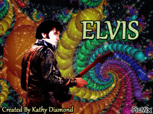 Elvis Psychedelic - Animovaný GIF zadarmo