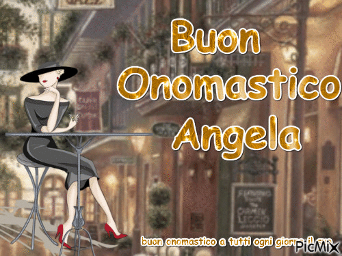 buon onoastico angela - Бесплатный анимированный гифка