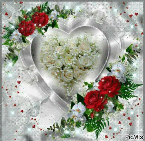 Heart with Roses - Besplatni animirani GIF