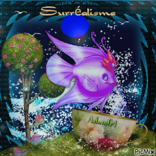 Surreal fish - Nemokamas animacinis gif
