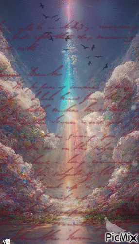 Carta de amor del cielo - GIF animé gratuit