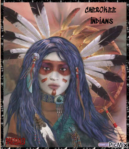 CHEROKEE INDIANS WOMAN - Бесплатный анимированный гифка