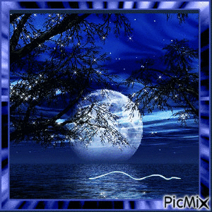 noite lua cheia - Безплатен анимиран GIF