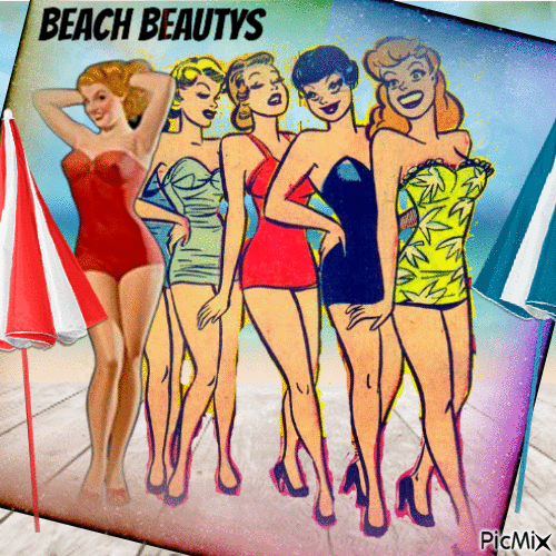 BEACH BEAUTYS - Free animated GIF