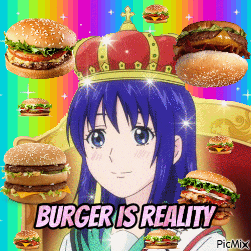 Teruhashi-san Burger is real - Darmowy animowany GIF