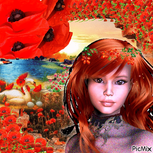 poppies - Бесплатный анимированный гифка