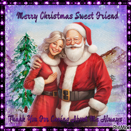 Merry Christmas Sweet Friend - Δωρεάν κινούμενο GIF