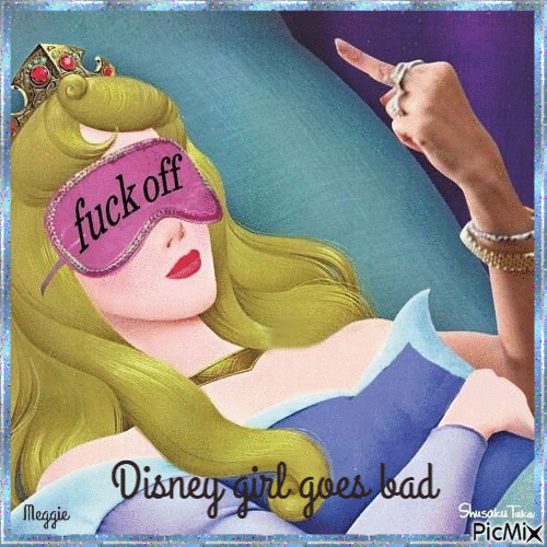 Disney girl goes bad - Бесплатный анимированный гифка