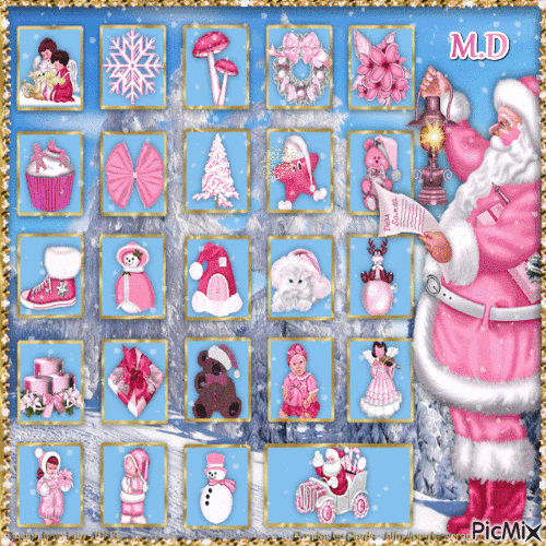 Calendario navideño - Ingyenes animált GIF