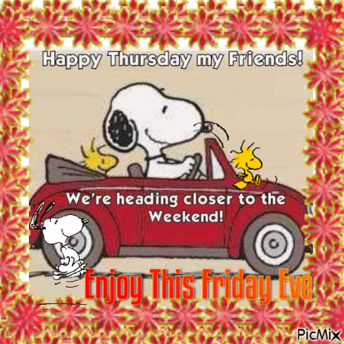 Happy Thursday Friends - Бесплатный анимированный гифка