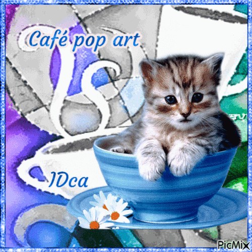 Café pop art - GIF animado gratis