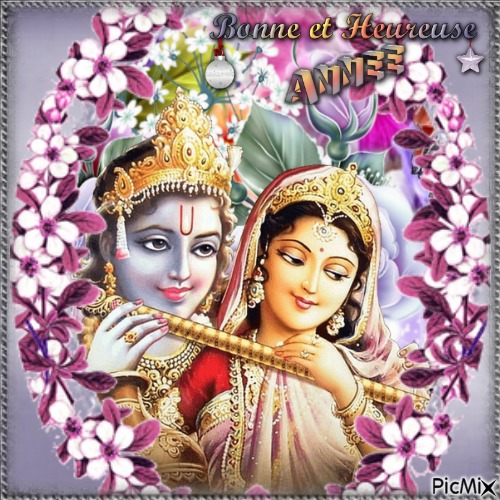 Bonne année - Radha Krishna. - ücretsiz png