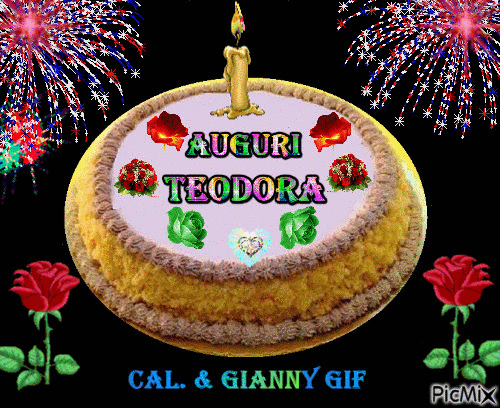 compleanno teodora - Бесплатный анимированный гифка