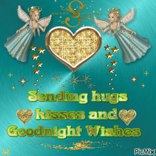 Hugs Kisses and Goodnight Wishes - Ingyenes animált GIF