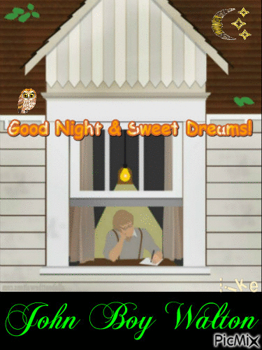Goodnight John Boy - GIF animé gratuit