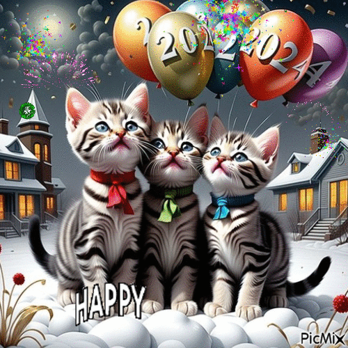 Happy new Year - Безплатен анимиран GIF