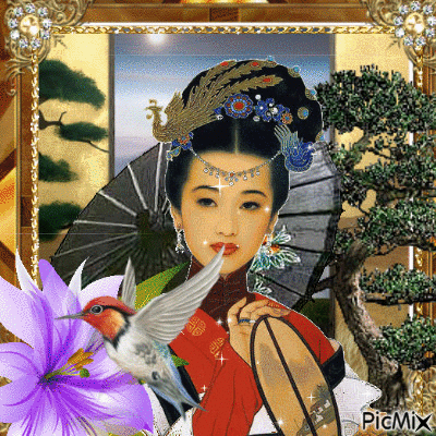 geisha - Бесплатный анимированный гифка