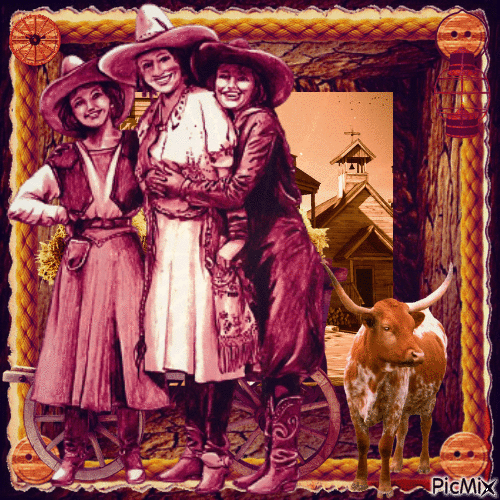 Cowgirl de génération en génération - Darmowy animowany GIF