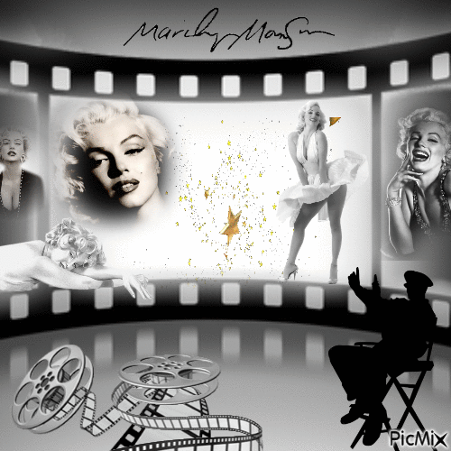Marilyn Monroe Star - Darmowy animowany GIF