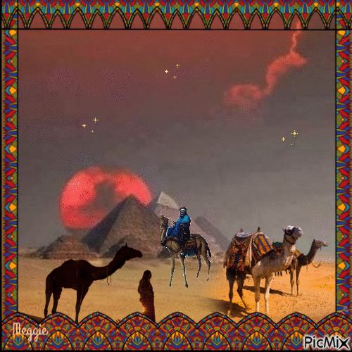 night in Egypt - Free animated GIF