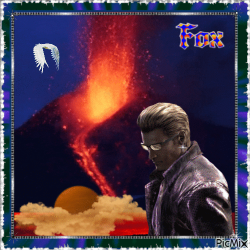 Le volcan en éruption - 無料のアニメーション GIF