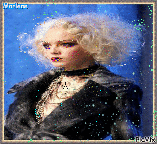 Portrait Woman Colors Deco Glitter Black Fashion Glamour - Gratis animerad GIF