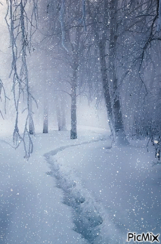 Снегопад - Darmowy animowany GIF