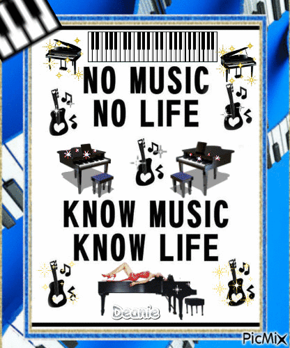 No Music No Life....Know Music Know Life - GIF animé gratuit