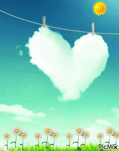 Coração Nuvem - Free animated GIF